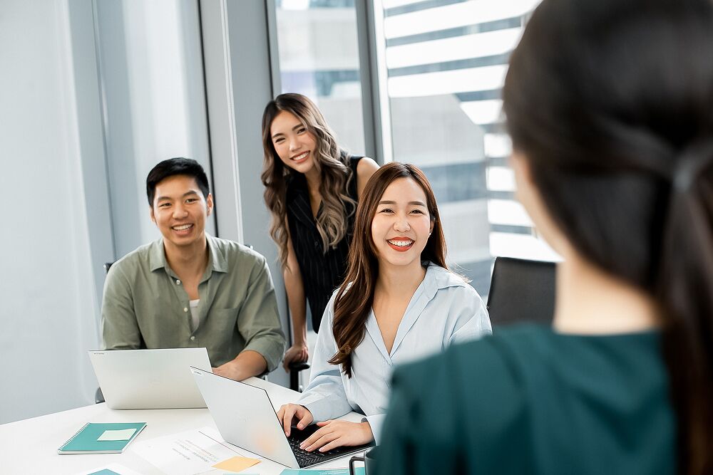 Primal colleagues reviewing a report together